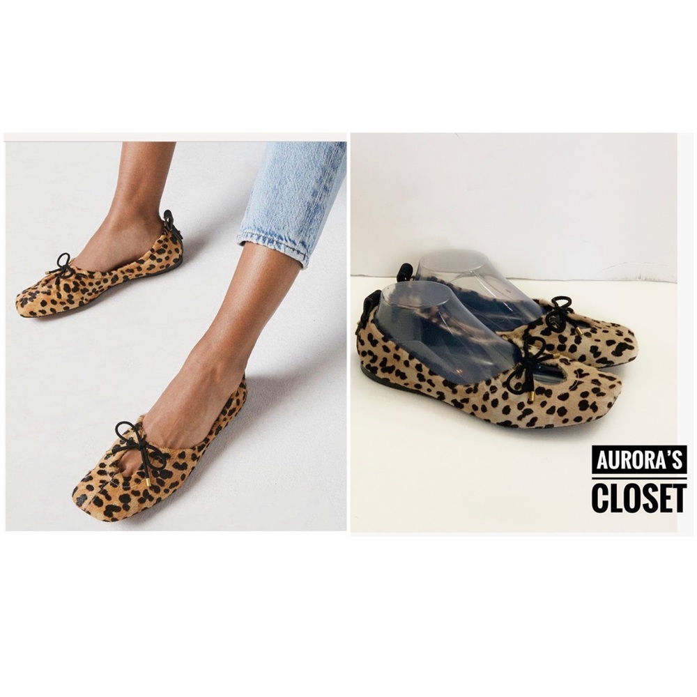 Frame 8.5 Le Sunset Leopard-Print Calf Hair Ballet Flats $378